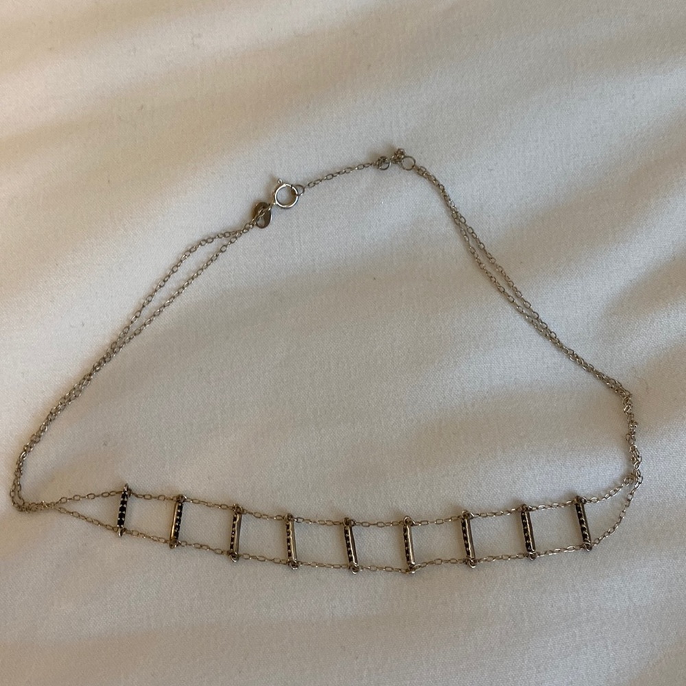 Double Chain Black and Gold Choker